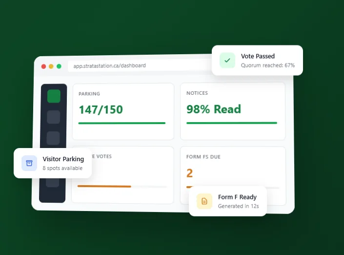 Strata management software built for BC — StrataStation screenshot