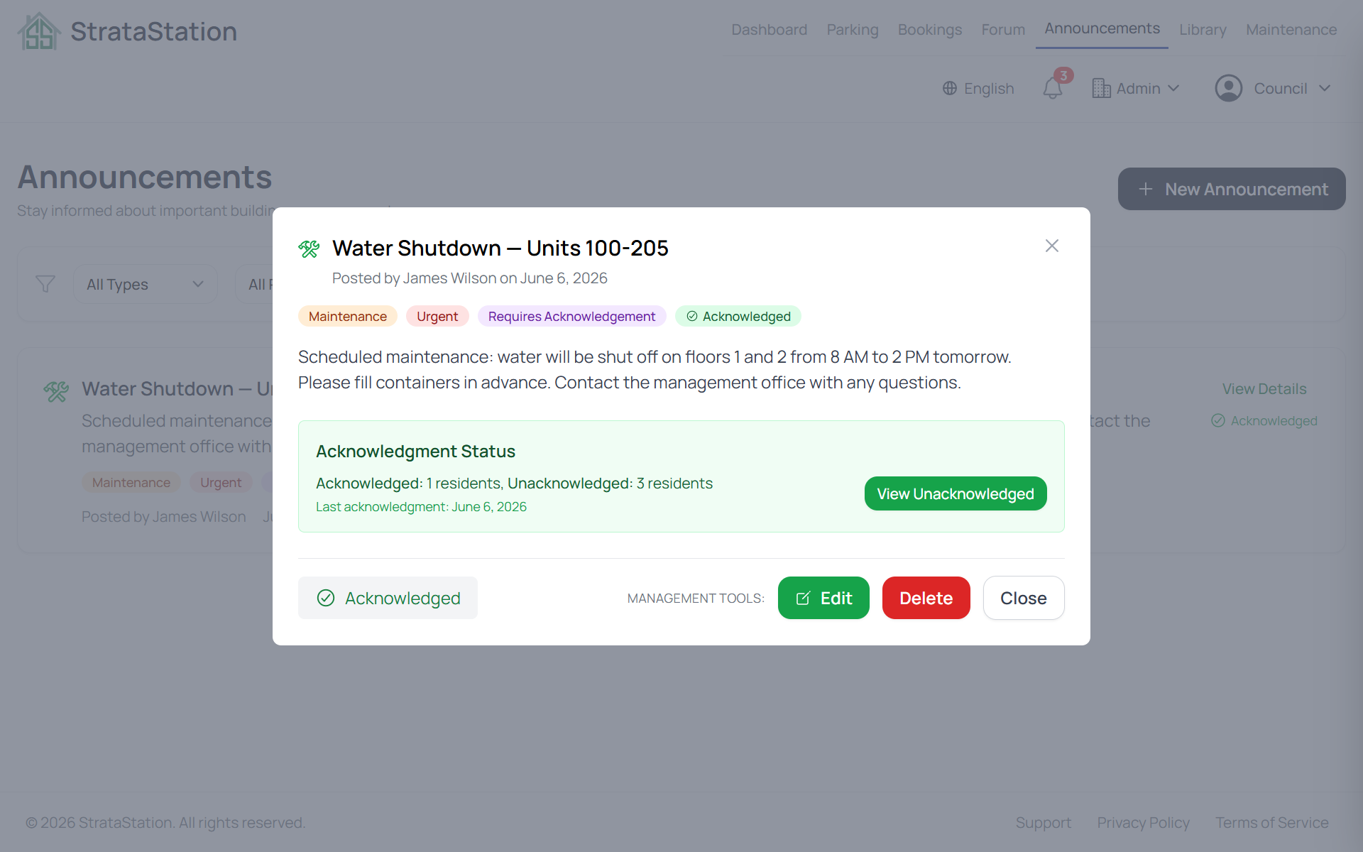Au-delà des avis papier sur les portes. — StrataStation screenshot