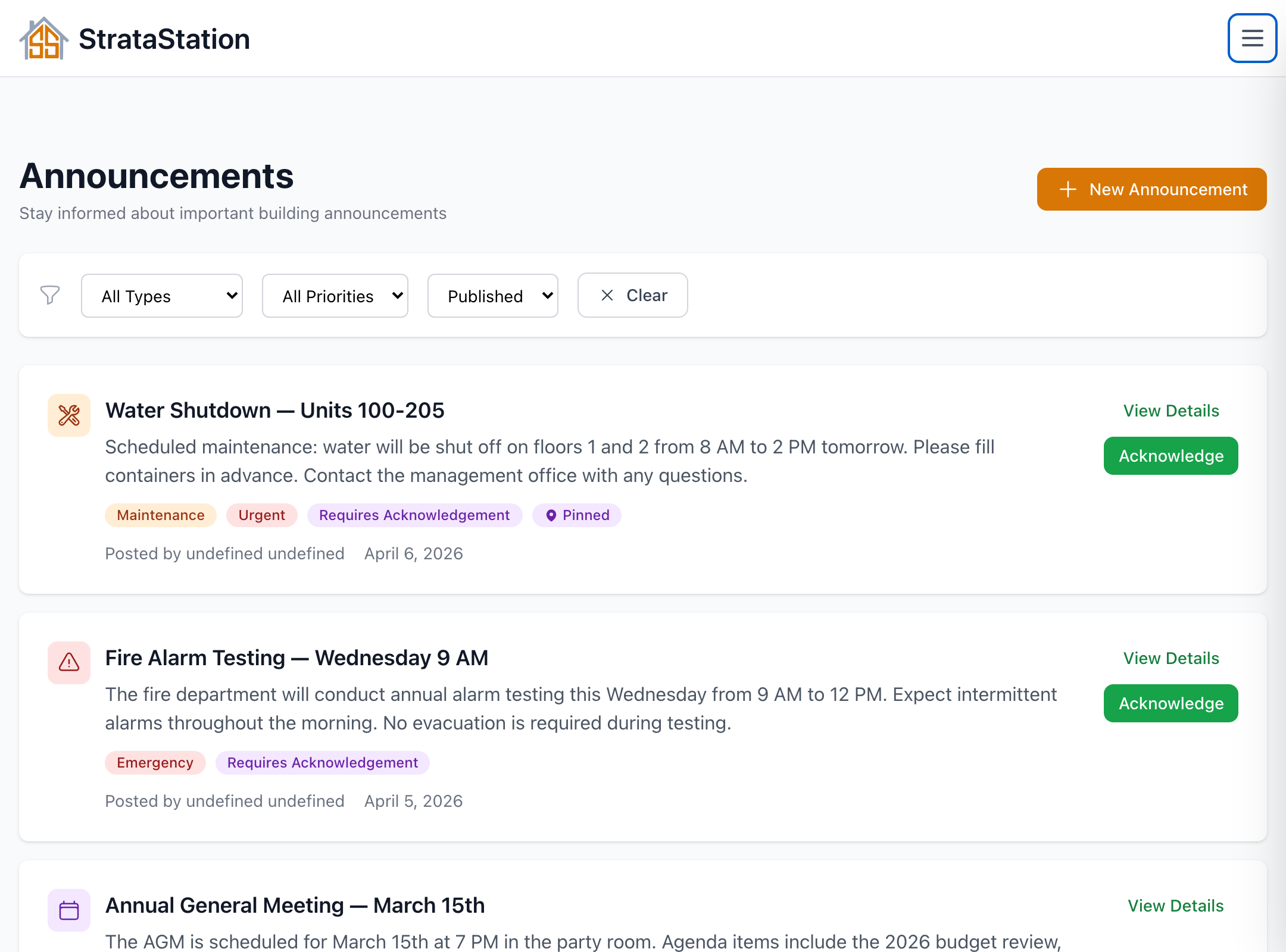 Gouvernance, opérations et conformité dans une seule plateforme — StrataStation screenshot