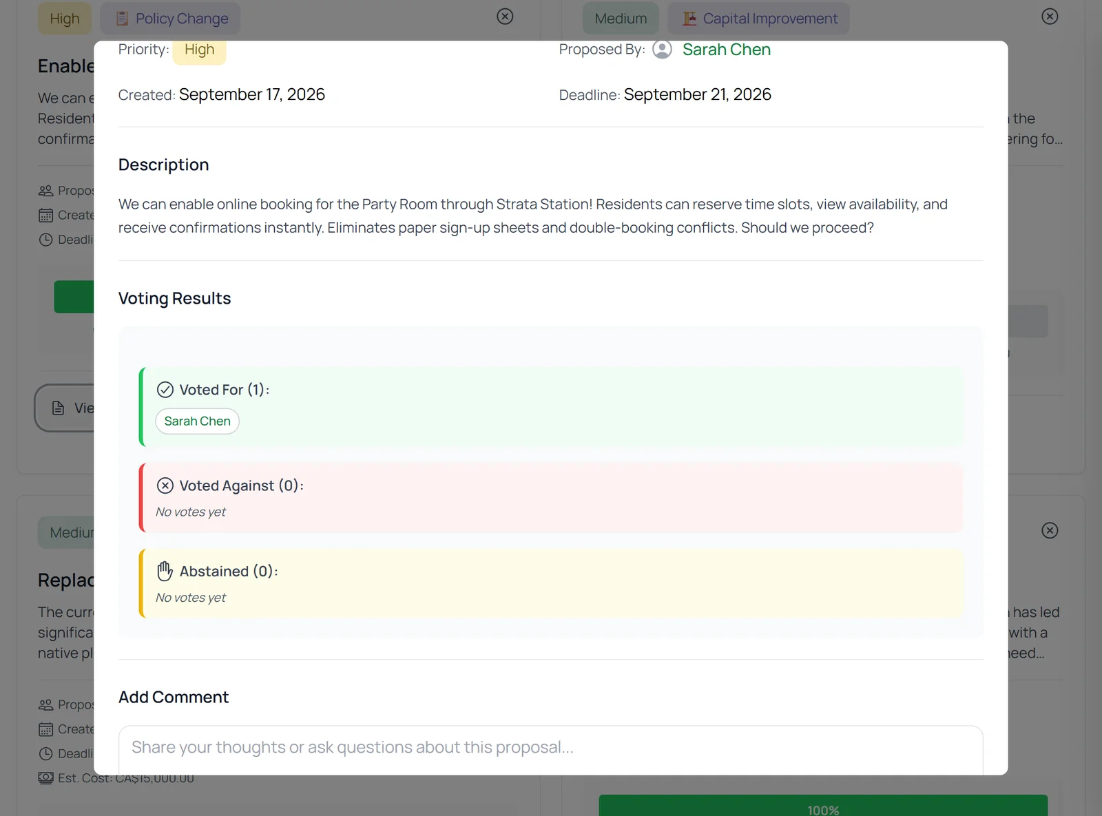 Secure voting that protects your council. - StrataStation screenshot