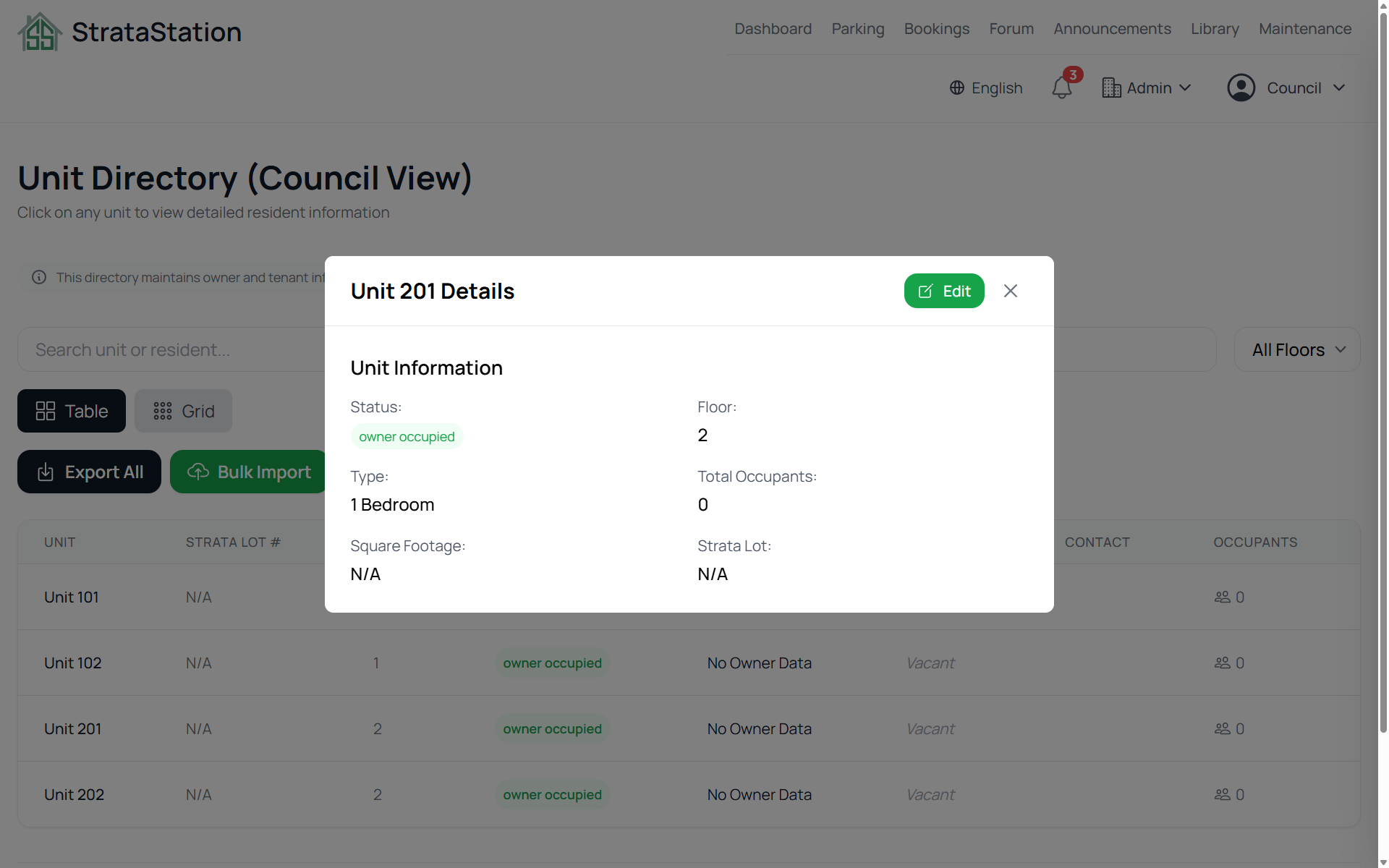 Information complète sur les résidents, toujours à jour. — StrataStation screenshot